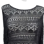 Lauren Ralph Lauren Black Crochet Poncho Shrug XL NWT Photo 1