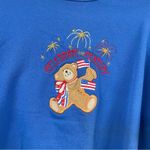 Vintage 1990s Blue Teddy Bear Embroidered Celebrate the Century Sweatshirt L Size L Photo 3