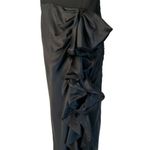 Cinq a Sept Drina Gown in Black 0 New Womens Long Maxi Satin Dress Photo 5
