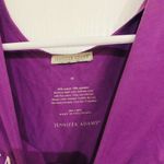 Adams Jennifer T-Shirt Women's Spellout Cap Sleeve Tee Top Purple Size Medium Photo 2