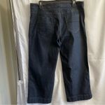 Eileen Fisher  Flare Leg Dark Wash Jeans Large Petite Photo 2