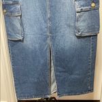 a.n.a 🦞🦞🦞BOGOHO 🦞🦞🦞 Blue Denim Cargo Skirt Photo 2