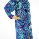Multicolor Paisley Duster Housecoat Blue Size XL Photo 0