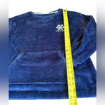 Life is Good  Snowflake Fleece Pullover Sleep Sweater Womens Medium Navy Blue Photo 7