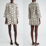 Zimmermann  Ottie Lace Shift Mini Dress Cream Black US 4 NWT AU 0 Photo 1