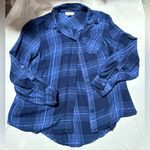 Style & Co Women’s Extra Small  Blue Plaid Collared Button Up XS Photo 0