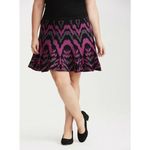 Torrid Womens Skirt Size 2 2X 18 20 Black Purple Gray Sweater Knit Skater Style Photo 8