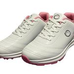 Thestron Golf Shoe Womens 6.5 White Pink Low Top Spikeless Lace Up Golf Sneaker Photo 0