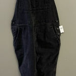 Gap  Acid Wash Black Adjustable Razorback Overalls Pockets and Side Buttons- M Photo 0