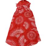 Andres Otalora Dress Womens 2 Orange Selva Midi Sarong Halter Tie Neck Resort Photo 5