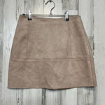 Kendall + Kylie Faux Suede Rose Tan Mini Skirt | Soft Zip-Back Style – Size XS Photo 0