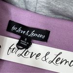 For Love & Lemons For Love & Lemons Cozy Sherpa Cropped Pullover Half Zip Hoodie Purple Small Photo 10