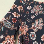 Ecote  Navy Blue Floral Bell Sleeve Mini Shift Dress Womens S Dark Moody Fall Photo 8