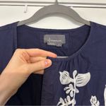 Anthropologie  Somerset Blue Embroidered Tiered Short Sleeve Maxi Dress L Photo 7