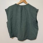 Aerie  Pool to Party Cropped Shirt in Green Size Medium Cotton Gauze Top Photo 4