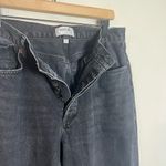 AGOLDE - Lana Mid Rise Straight Jeans Black Button Fly Dark Wash Denim Photo 4