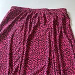 Vintage 80s 90s Midi Skirt Elastic Waist Ditsy Floral Pink Black Boho Casual M Size M Photo 2