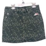 American Eagle Ne(x)t Level Hi-Rise Mini Camo Green Denim Mini Skirt NWT Photo 0