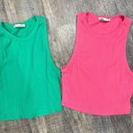 ZARA  Pink and Green Tank Bundle Photo 0