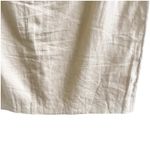 Willi Smith 100% Linen Button Front Skirt Tan 12 Knee Length Pockets Minimalist Photo 3