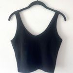 Hollister  Black Seamless Ribbed Cropped Tank Top Photo 0