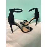 ALDO  Black Heeled Sandals‎ with Rhinestone Strap Elegant Evening Shoes S-8 Photo 4