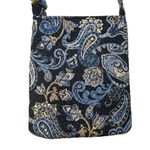 Vera Bradley  Windsor Navy Paisley HIPSTER Crossbody Bag Purse Retired Patern GUC Photo 2
