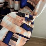 Parker Blouson Catalina Dress Stretch Drape Faux Wrap Watercolor Dolman Sleeve S Photo 13