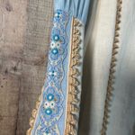 Gunne Sax by Jessica 70s Prairie Maxi Dress Blue Ivory Victorian Vintage 7 Photo 3