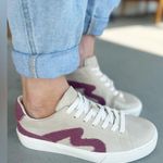 Blowfish Malibu Women's Vice Sneaker in Cream and Burgundy Tan Size 7.5 Photo 0