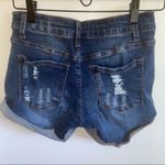 Kancan Distressed ripped Dark Wash Jean shorts Blue Size 26 Photo 9