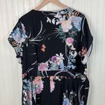 City Chic Flourished Floral Dress Size XL 22 Fit & Flare Black V-Neck Botanical Photo 10