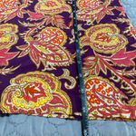 Loft Ann Taylor  Purple Paisley Long Sleeve Shift Dress Medium Fall Warm Colors Photo 10