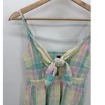 Old Navy  Dress Women Pastel Tie Front Linen Blend Mini Straps Size S Feminine Photo 3