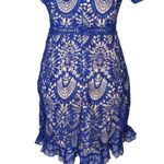 Hidden Label Short Sleeve Lace Shift Dress Blue Size M Size M Photo 5