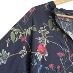 ZARA  Women Top S Navy Floral Popover Whimsigoth Cottagecore Gardencore Travel‎ Photo 4