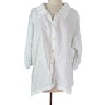 Flax  Lagenlook elbow length sleeve button down shirt Photo 1