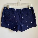 Ralph Lauren VTG  Sport All Over White Embroidered Pony Navy 100% Cotton Shorts Photo 1