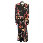 Hutch  Anthropologie Floral Long Sleeve Asymmetrical Wrap Maxi Dress Medium M EUC Photo 2