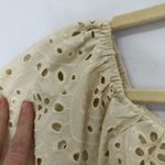 Cynthia Steffe  Cream Eyelet Off Shoulder Dress Women 2 Mini Romantic Girly Bride Photo 3