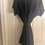 Fendi LOGO FF WRAP LOOK BELTED DRESS BLACK SIZE M or L. HIGH LOW NEVER WORN Photo 15