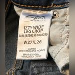 Silver Jeans Silver Blue jeans size W27/L26 Izzy Wide Leg Crop waist 27 raw hem stretch Photo 5