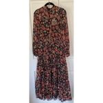 Lost + Wander  Love Story Black Multicolor Paisley Floral Long Sleeve Midi Dress Photo 3