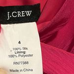 J.Crew Sophia Silk Crepe Chiffon V-neck Dress Magenta Pink 4 Barbie Romantic Photo 3