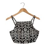 Cotton Express small bralette-style crop tops vibrant Aztec print black & white tribal print​ Photo 2