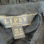 Lipsy London  Black Sheer Lace Blouse Size US 2 Photo 4