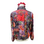 Chico's  Jacket Shirt Shacket Women's Size 1 Medium Linen Silk Multicolored Funky Photo 2