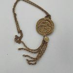 Vintage R.N.K. Boho necklace with pendant tassel Gold Photo 1
