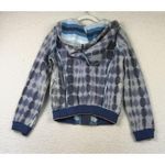 Free People We The Free Jacket Womens Small Blue Tie Dye Hoodie Button Front Photo 1