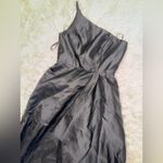 Alfred Sung NEW One-Shoulder high low black Satin Gown Sz 6 Photo 3
